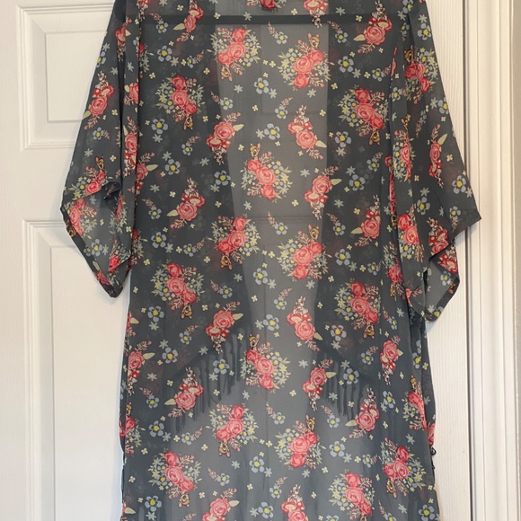 Disney Bambi Floral Kimono Gray Size Medium - Picture 4 of 4